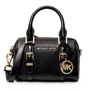 Michael Kors Black Leather Satchel Bag